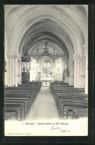 AK Bologne, Eglise Interieur, Innenansicht der Kirche