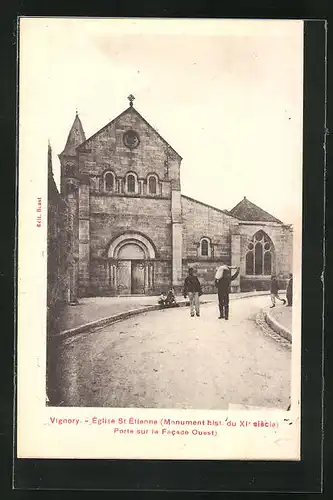 AK Vignory, Eglise St. Etienne, Porte sur la Facade Ouest