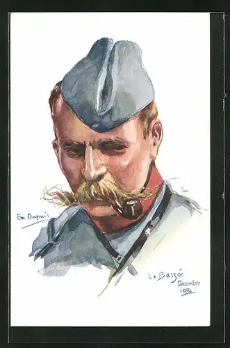 Künstler-AK Em. Dupuis: La Bassée, Decembre 1914, Französischer Soldat