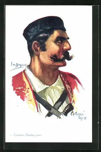 Künstler-AK Em. Dupuis: Infanterie Montenégrine