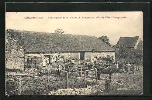 AK Villevenard-Voisy, Vendangeoir de la Maison A. Sommesous Fils