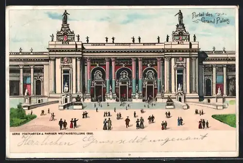 AK Paris, Exposition universelle de 1900, Portal des Grand Palais
