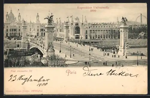 AK Paris, Exposition universelle de 1900, Pont Alexandre III