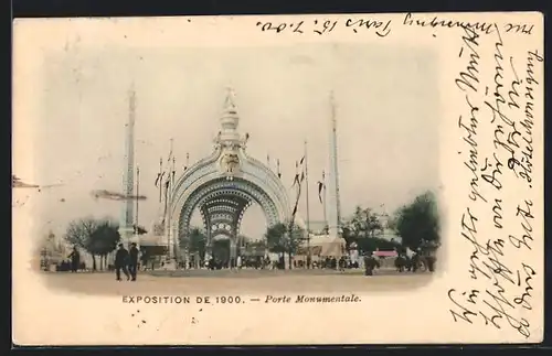 AK Paris, Exposition universelle de 1900, Porte Monumentale