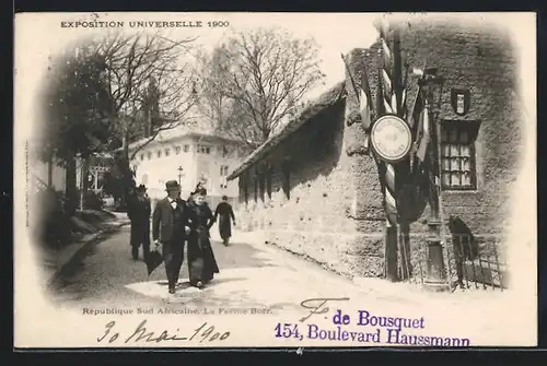 AK Paris, Exposition universelle de 1900, République Sud Africaine, La Ferme Boer