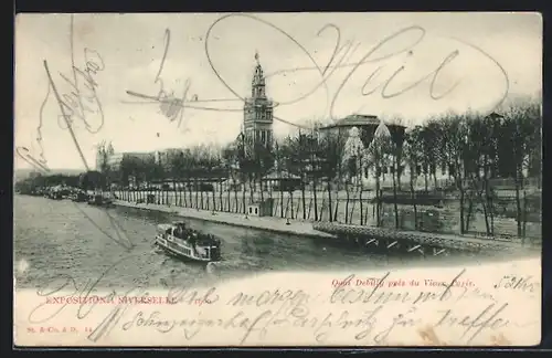 AK Paris, Exposition universelle de 1900, Quai Debilly près du Vieux Paris