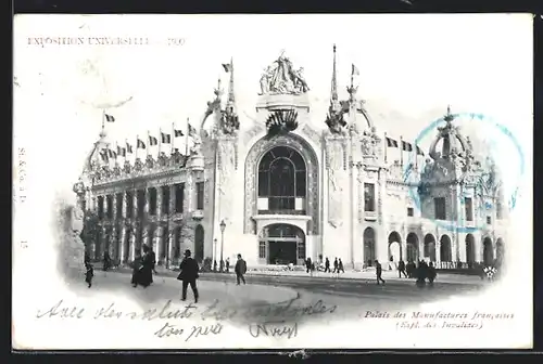 AK Paris, Exposition universelle de 1900, Palais des Manufactures francaises