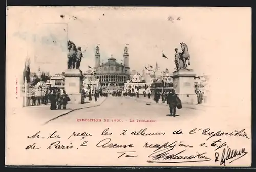 AK Paris, Exposition universelle de 1900, Le Trocadéro