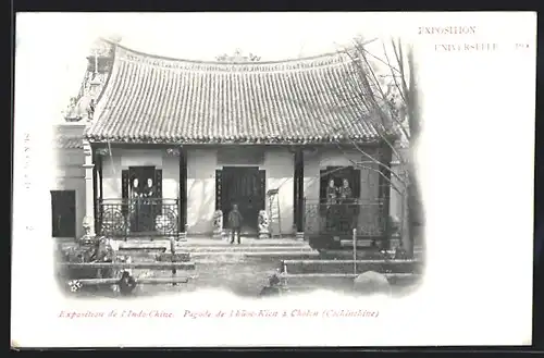 AK Paris, Exposition universelle de 1900, Exposition de l`Indo-Chine, Pagode de l`huoc-Kien á Chalon