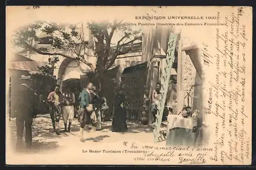 AK Paris, Exposition universelle de 1900, Le Bazar Tunisien (Trocadéro)