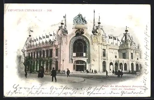 AK Paris, Exposition universelle de 1900, Palais des Manufactures francaises