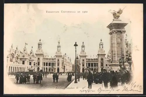 AK Paris, Exposition universelle de 1900, Avenue Nicolas II