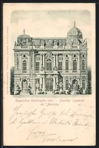 AK Paris, Exposition universelle de 1900, Pavillon Impérial de l`Autriche