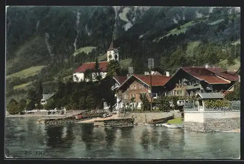 AK Brienz, Ortsansicht am Wasser