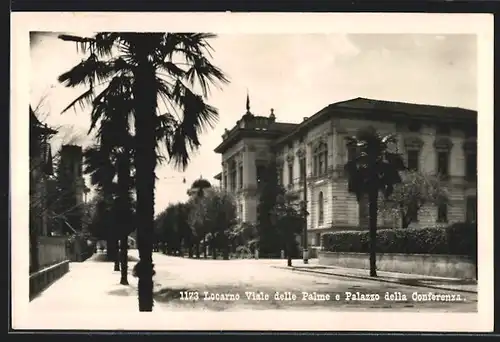 AK Locarno, Viale delle Palme e Palazzo della Conferenza