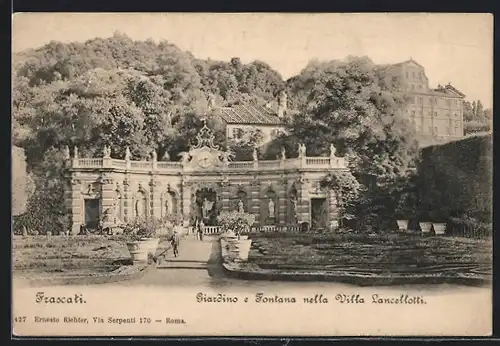 AK Frascati, Giardino e Fontana nella VIlla Lancelloti