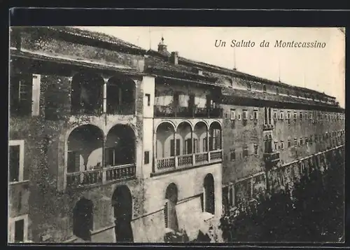 AK Montecassino, Ortspartie mit Bürgerhäusern