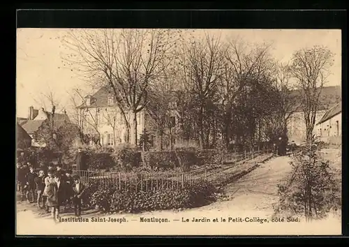 AK Montlucon, Institution Saint-Joseph, le Jardin et le Petit-Collège, cote Sud