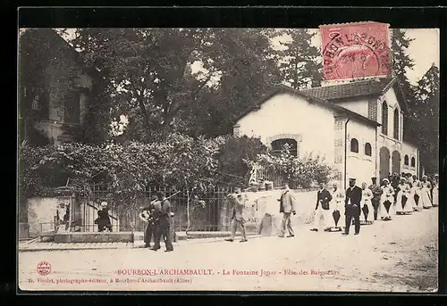 AK Bourbon-l`Archambault, La Fontaine Jonas, Fete des Baigneurs