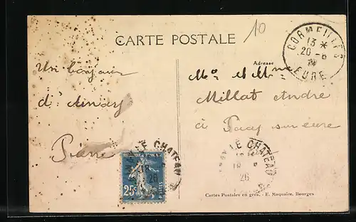 AK Ainay-le-Chateau, l`Horloge, coté Est