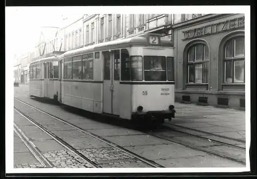 Fotografie unbekannter Fotograf, Ansicht Görlitz, Strassenbahn-Triebwagen Nr. 59