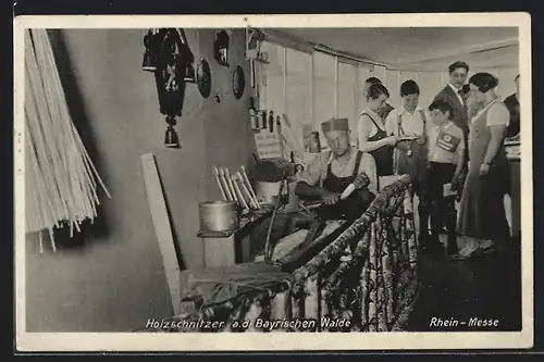 AK Holzschnitzer aud dem Bayr. Walde