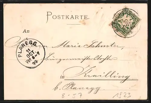 Präge-Lithographie Münchner Kindl steht am Stadtrand Münchens