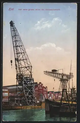 AK Kiel, der neue grosse Kran der Germaniawerft