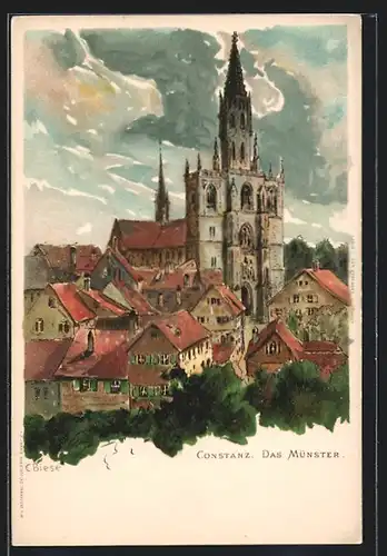 Künstler-AK C.Biese: Constanz, Das Münster
