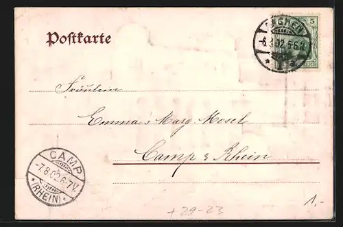 Relief-AK Aachen, Theater