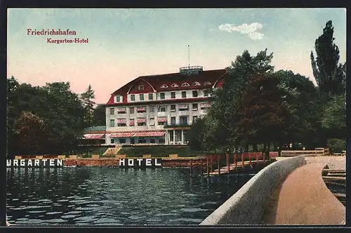 AK Friedrichshafen, Blick zum Kurgarten-Hotel