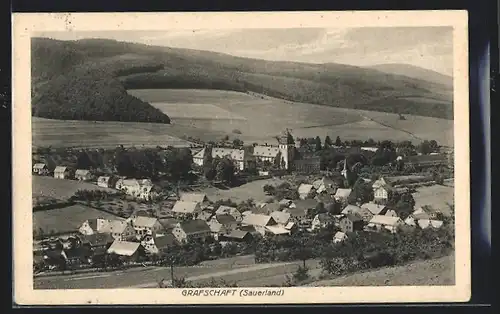 AK Grafschaft / Sauerland, Totale von der Anhöhe aus gesehen