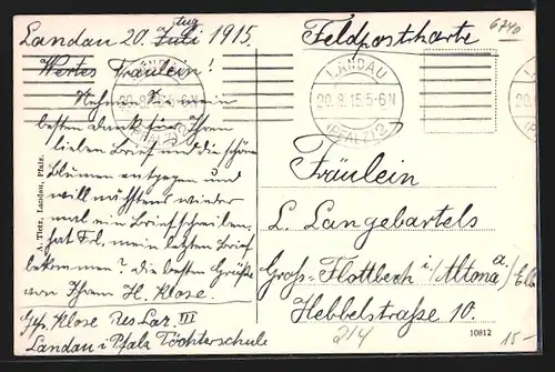 AK Landau / Pfalz, Königstrasse mit Wiener Café