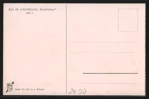 Künstler-AK Hans Boettcher: Stuttgart, Ausgerutschte Frau mit Eierkorb am Bahnhofsrestaurant, Schwäbische Eisenbahn