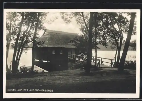 AK Ostprignitz, Bootshaus der Jugendherberge am Prebelow-See