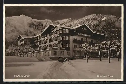 AK Bayrisch Gmain, Hotel am Forst im Winter