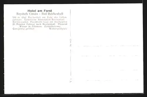 AK Bayrisch Gmain, Hotel am Forst
