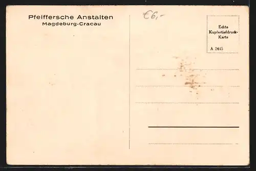 AK Magdeburg, Pfeifferische Anstalten, Samariterhaus und Kapelle