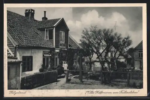 AK Helgoland, Ansicht der Villa Hoffmann von Fallersleben