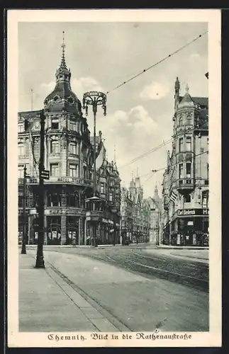 AK Chemnitz, Blick in die Rathausstrasse