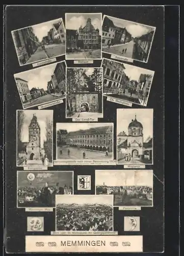 AK Memmingen, Rathaus, Salzstrasse, Kemptertor