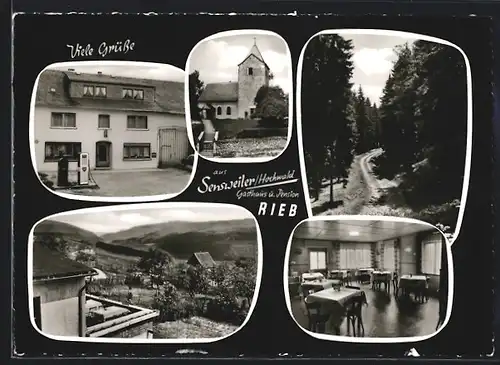 AK Sensweiler /Hochwald, Gasthaus u. Pension Rieb