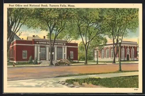 AK Turners Falls, MA, United States Post Office and National Bank