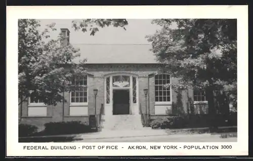 AK Akron, NY, Federal Building, United States Post Office