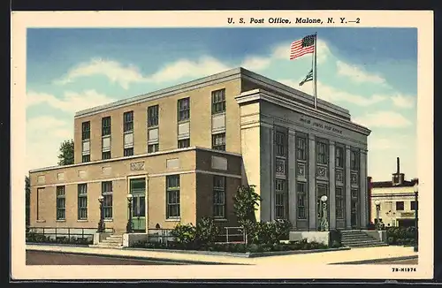 AK Malone, NY, United States Post Office