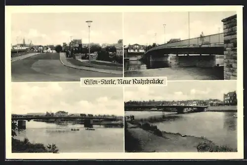 AK Essen-Steele, Ansichten der Neuen Ruhrbrücke