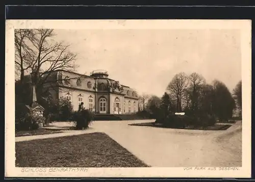 AK Benrath a. Rh., Schloss vom Park aus gesehen