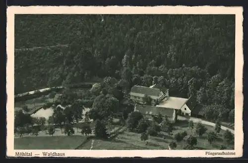 AK Eisenberg /Mühltal, Fliegeraufnahme der Naupoldsmühle, Bes. Kurt Lätsch