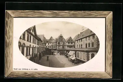 AK Limburg a. d. Lahn, Ortsansicht mit Gasthaus zum Goldenen Löwen