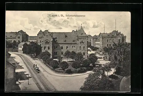AK Lahr i. B., Blick auf Infanteriekaserne